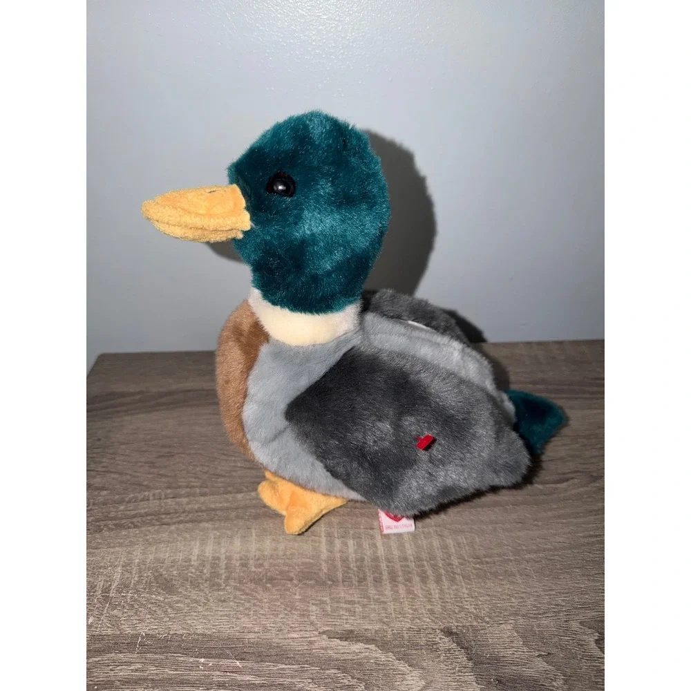 Ty Beanie Buddy Jake the Mallard Duck 1998 Vintage Plush Bird Green Grey Brown
